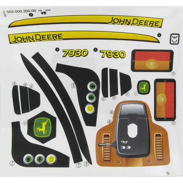 John Deere  - 00200020000 - Legetøjs Rolly klistermærker John Deere 7930