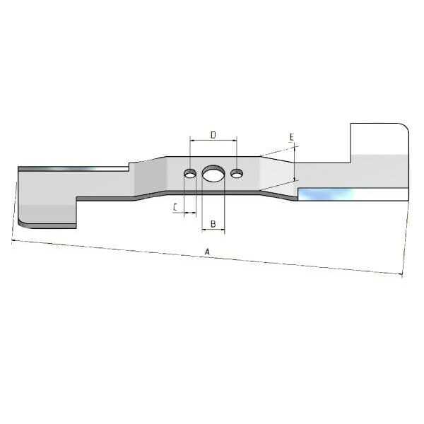 Snapper Rasenmähermesser nach Länge sortiertOEM - 1656143ASM - Ersatzmesser 423x50,8x4,7mm
