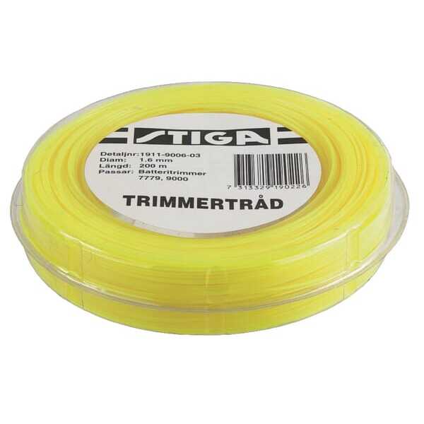 Stiga Trimmfaden - 1911900604 - Mähfaden Ø 1.6mm 200m gelb Stiga