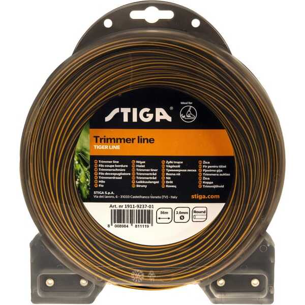 Stiga Trimmfaden - 1911923701 - Mähfaden, 56 m, Ø 3,0 mm, Tiger