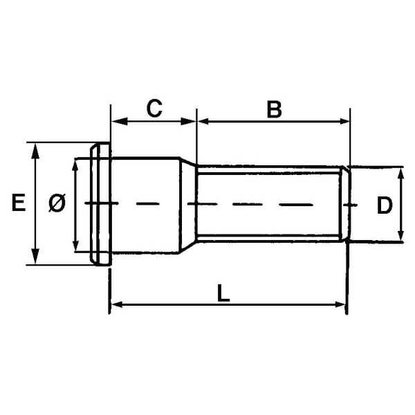 AL-KO  - 2000F893017 - Navbolt til baghjul MF185