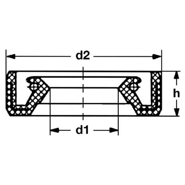 Honda Wellendichtringe - 91251VL0M00 - Wellendichtring, 12,7X22,2X6,4