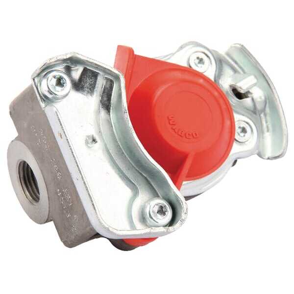 John Deere Kupplungskopf 2-Leitungsbremse für Druckluftanlagen - 9522002210 - Kupplungskopf Automatik M16x1.5 rot