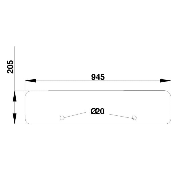 John Deere Hintere Fenster - D8058 - Heckscheibe unten