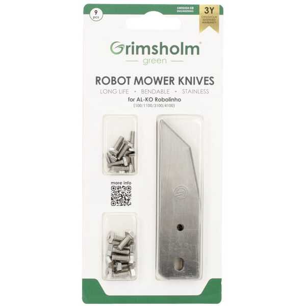 AL-KO MährobotermesserÜbersichtUniversal - FGP1145 - Messer, 9 Stck, passend zu Mähroboter AL-KO Robolinho (100, 1100...)