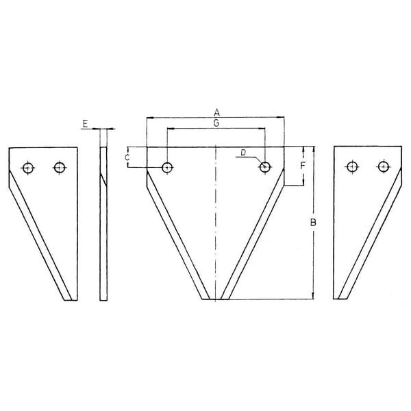 John Deere Mähbalkenklingen Übersicht OE - HXE13024 - Klinge, Gegenmesser, Häcksler