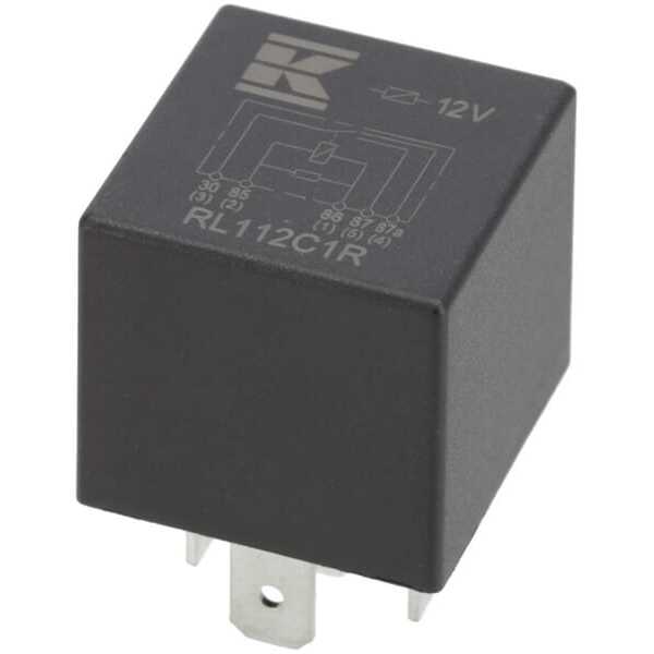 John Deere Relais Kramp - RL112C1R - Mini-Relais 12V, Umschalter, 30A/40A, mit Widerstand, ohne Halter