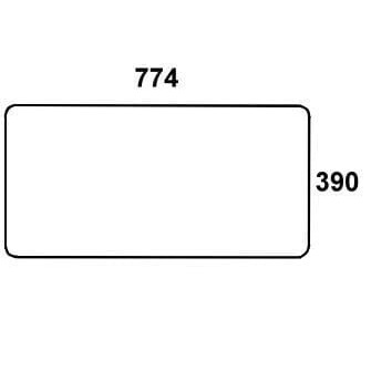 John Deere Hintere Fenster - RT6005002917N - Heckfenster unten