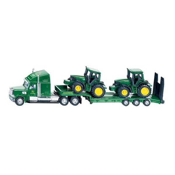 John Deere S01837 Tieflader mit 2 Traktoren - S01837 - Tieflader mit 2 John Deere Traktoren