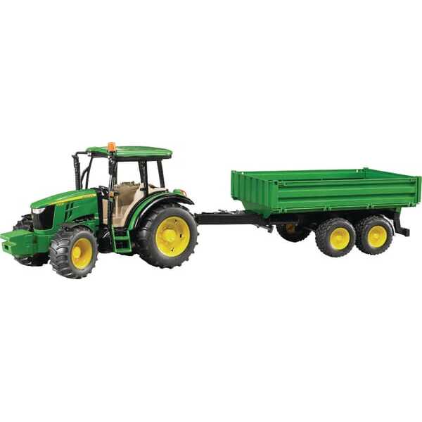 John Deere U02108 5115M mit Bordwandanhänger - U02108 - John Deere 5115M mit Anhänger