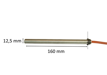 Zündkerze / Glühzünder mit Flansch  12,5 mm x 160 mm 350 watt