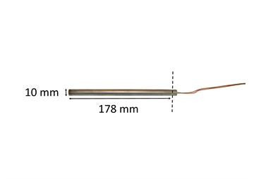 ZÜNDKERZE Ø 12,5 160 MM 350 WATT 54255 ERSATZ FÜR PELLETÖFEN 